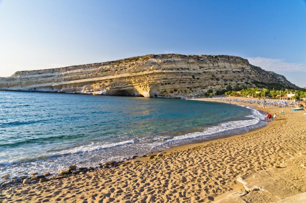 Kreta Matala Felsen Hippihöhlen